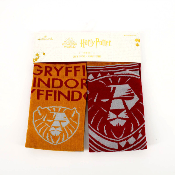 Harry Potter Novelty Crew Socks One Size Fits Most Gold/Red NEW - Picture 1 of 5